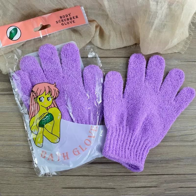Exfoliating Bath Gloves and Back Scrubber Set