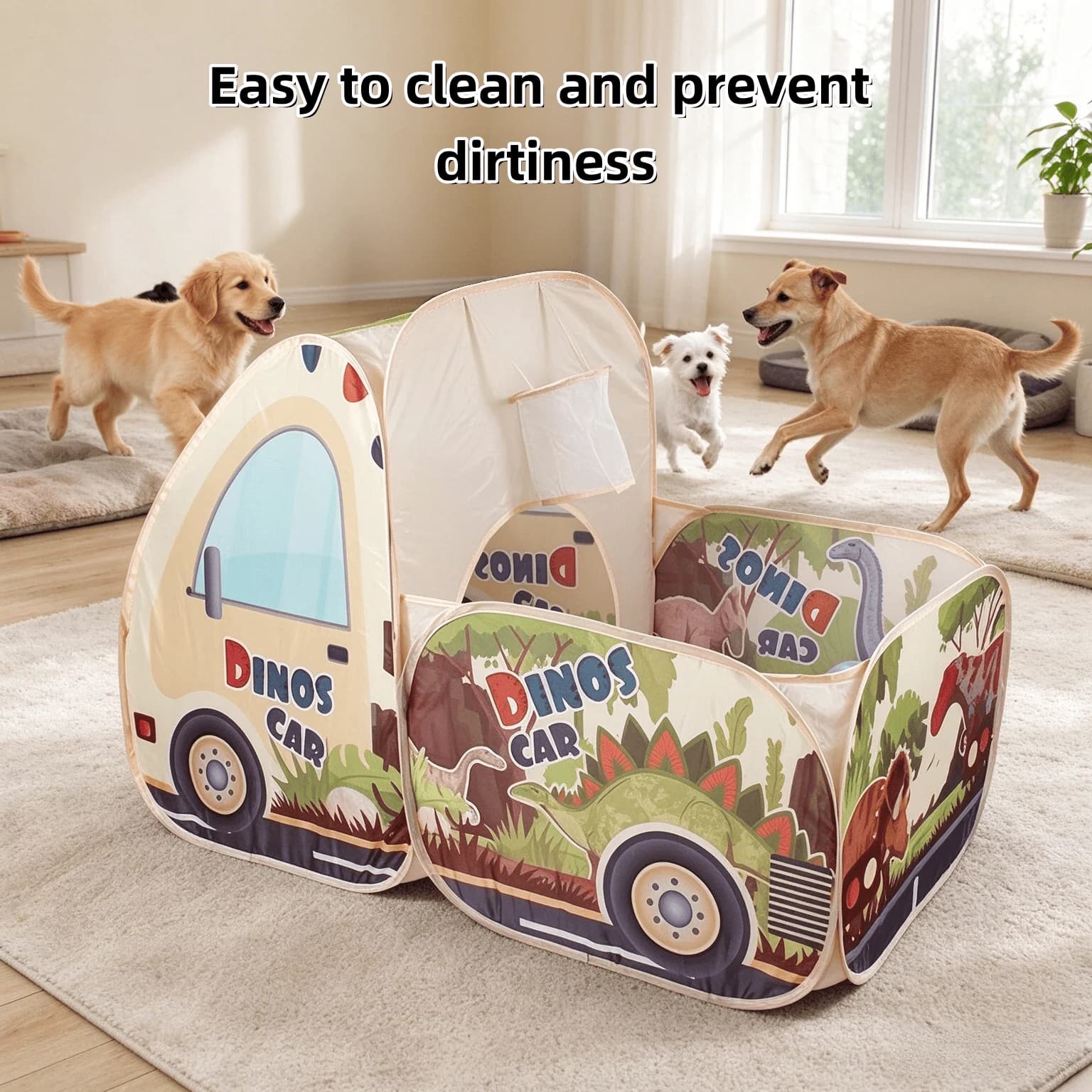 Dinosaur Foldable Pet Playpen Enclosure