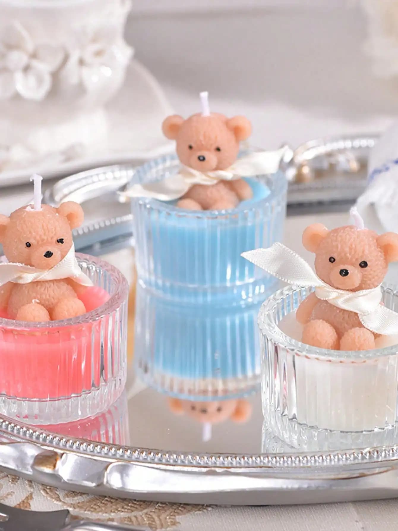Valentine's Day Gift - Glass Bear Scented Candle, It Is Both Novel and Practical, and Can Also Create a Romantic Atmosphere.