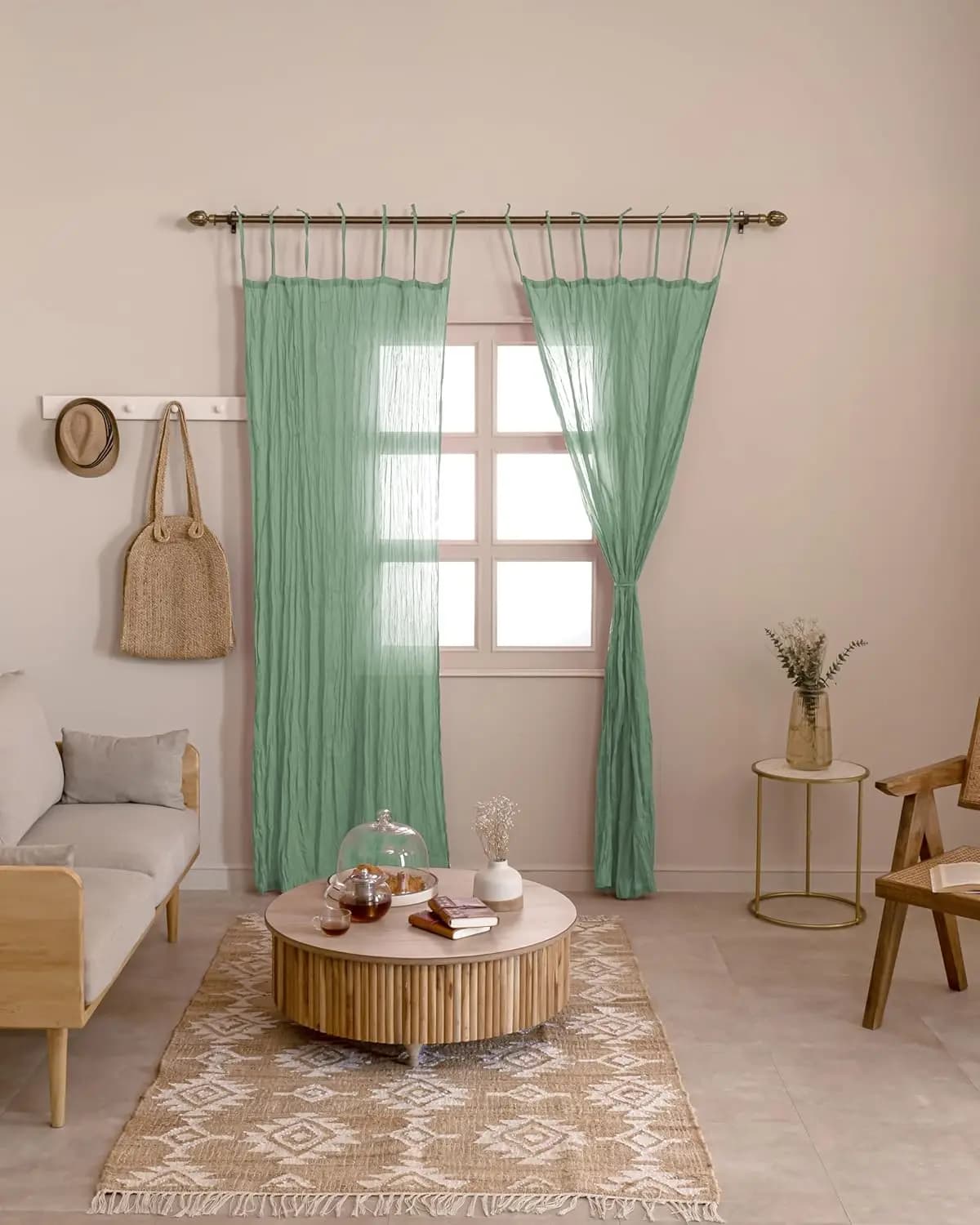 Cotton Sheer Curtain Panels
