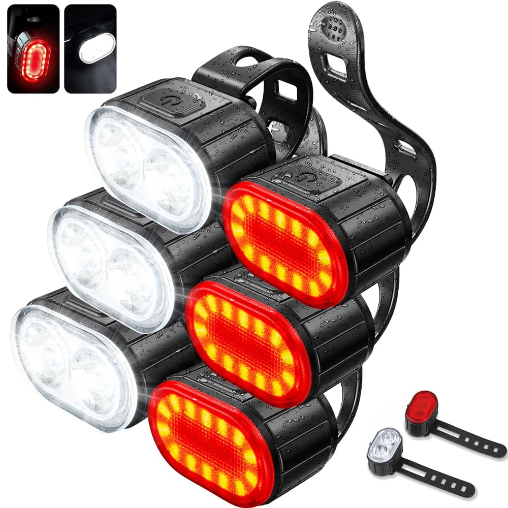 Rechargeable LED Bike Front and Rear Lights