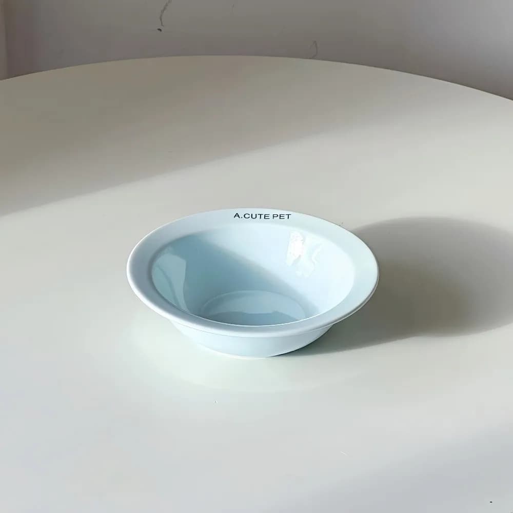 Ceramic Elevated Cat Bowl with Acrylic Stand
