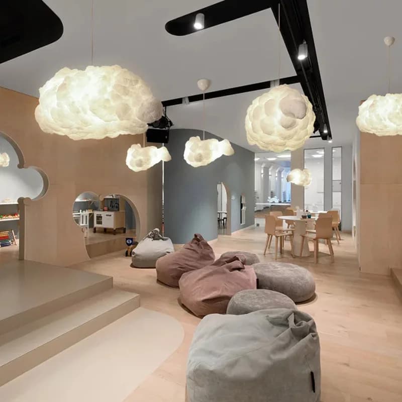 Kids' Room New Design Pendant Lamp - 11 Style Options Simulation Cloud Silk Cotton LED for Living Restaurant Indoor Decor