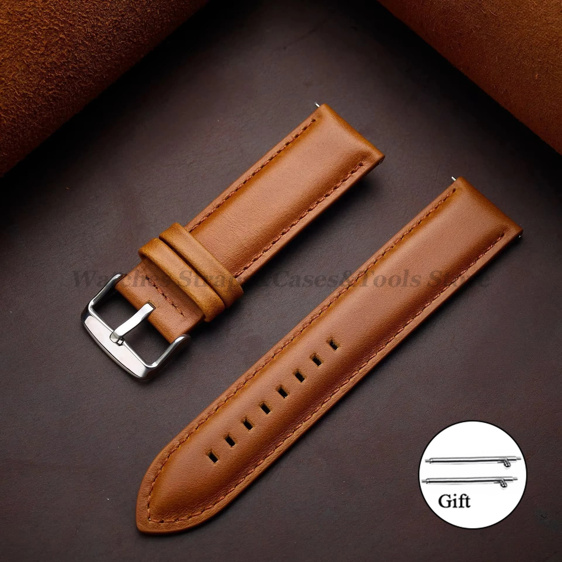 Leather Watch Strap with Quick Release