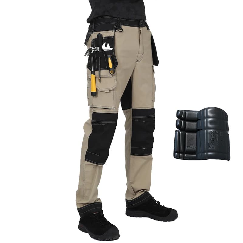 Men's Multifunctional Work Pants with Reflective Tape