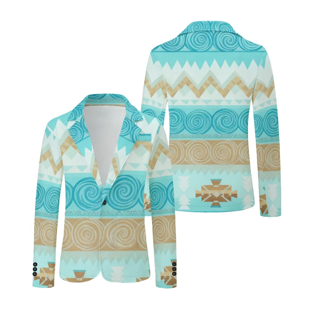 Men's Geometric Print Oversized Blazer