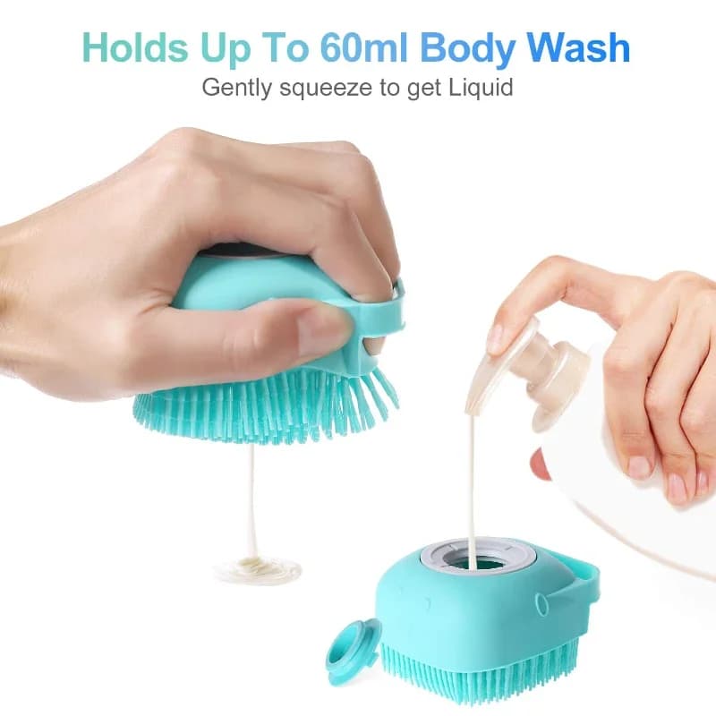 Pet Shampoo Brush with Dispenser
