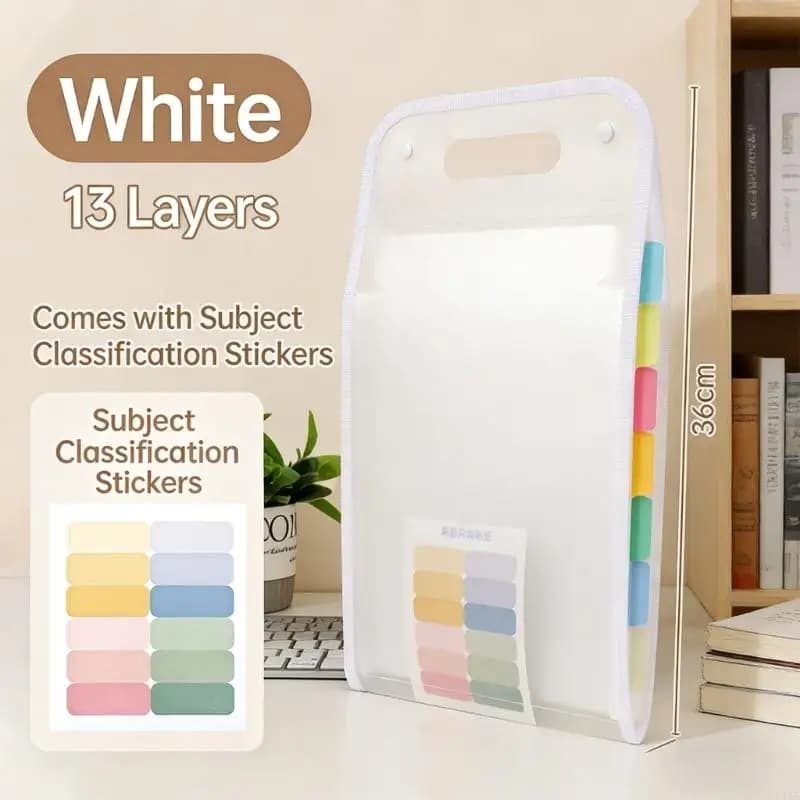 13 Pocket Accordion File Organizer