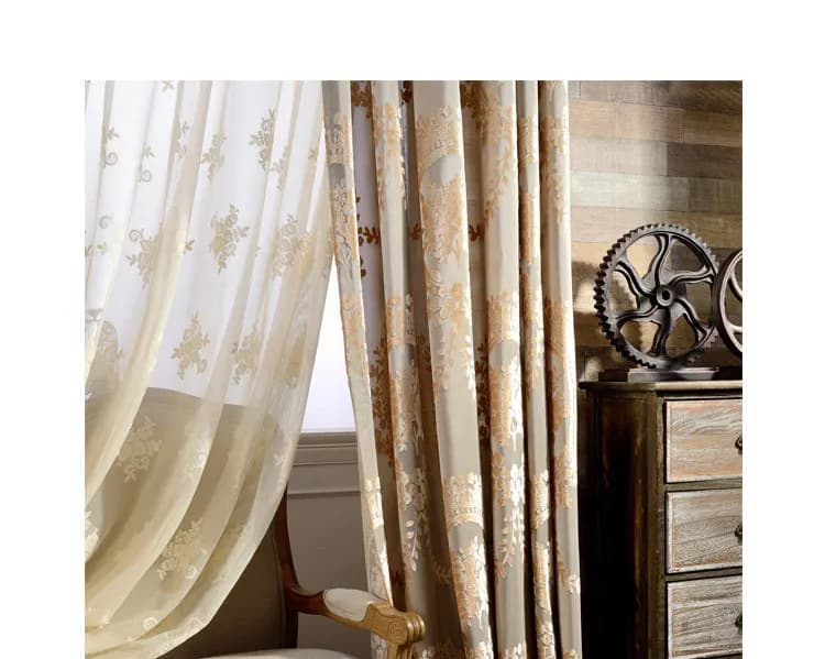 Blackout Curtains Living Room Drapes Shiny Luxury Velvet Curtains Jacquard Curtains