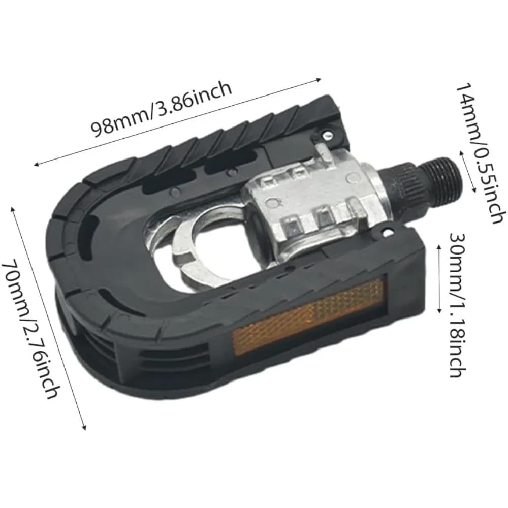 Folding Flat Pedals with Reflective Strips