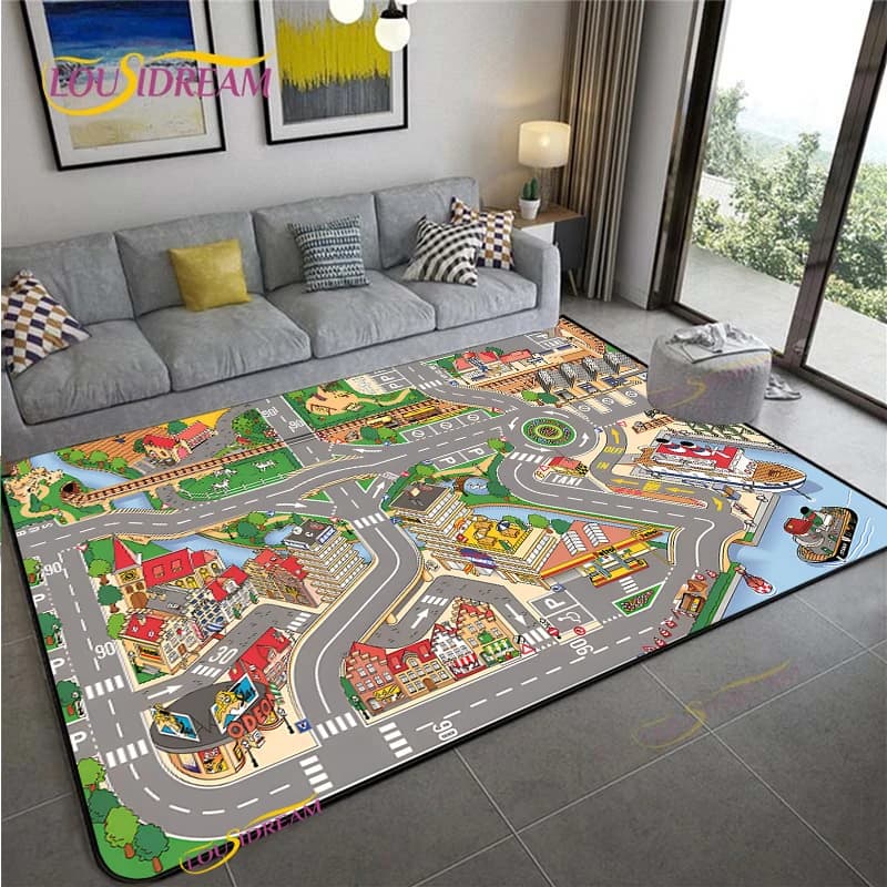 Road Traffic Non-Slip Area Rug