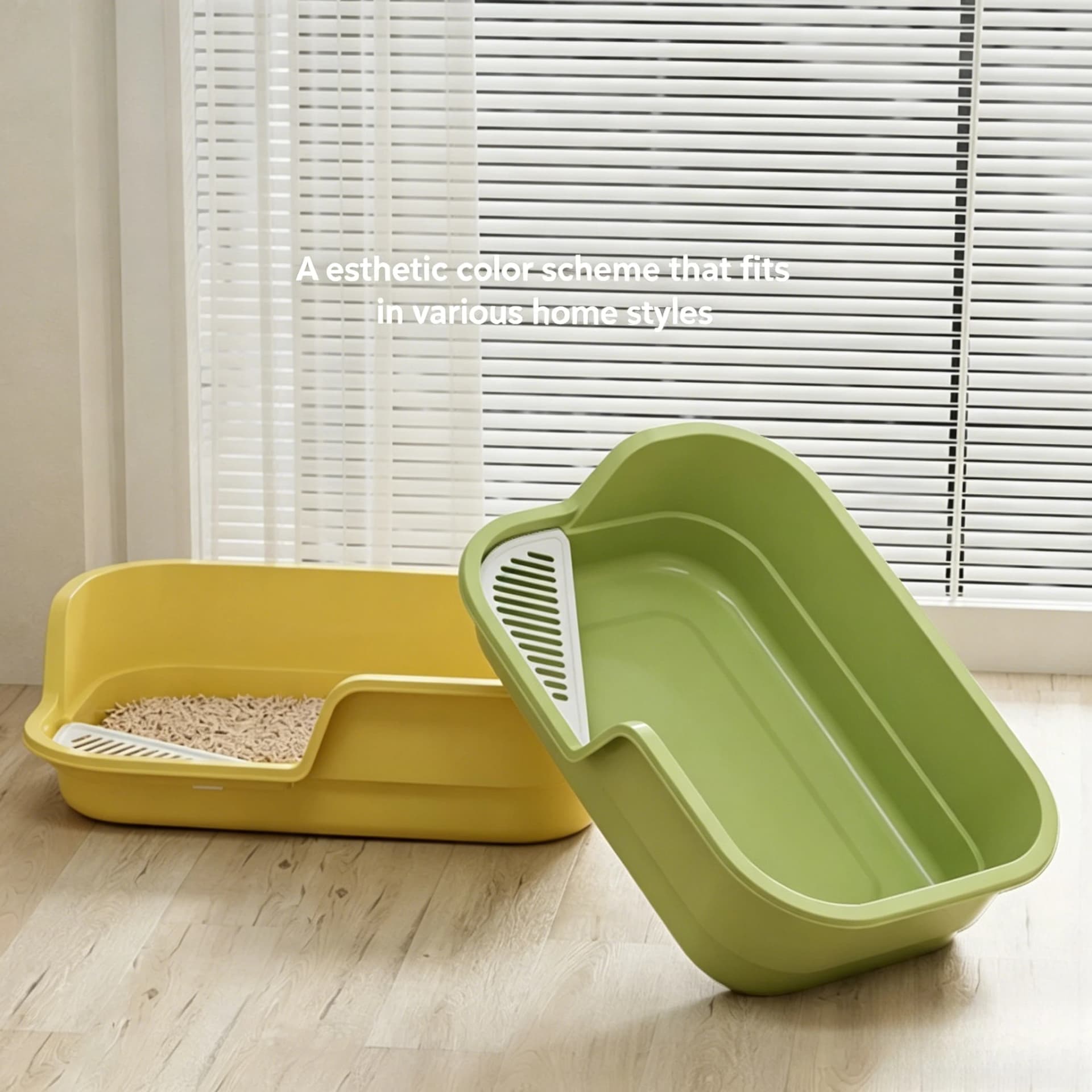 Jumbo Anti-Splash Semi-Covered Cat Litter Box