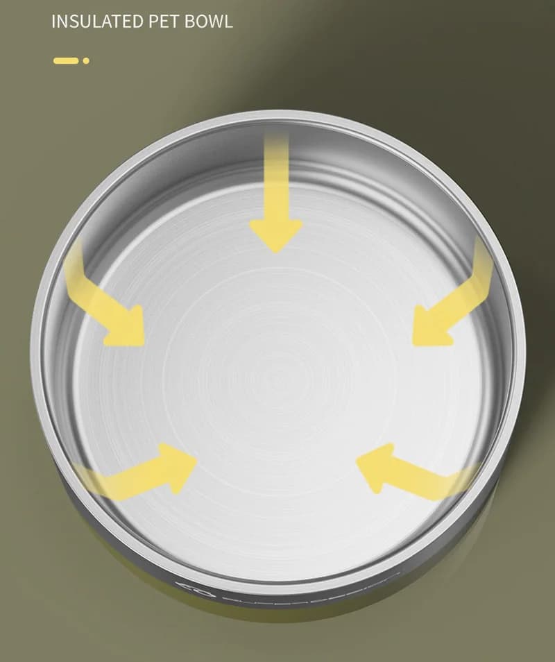 Stainless Steel Double Wall Insulated Pet Bowl