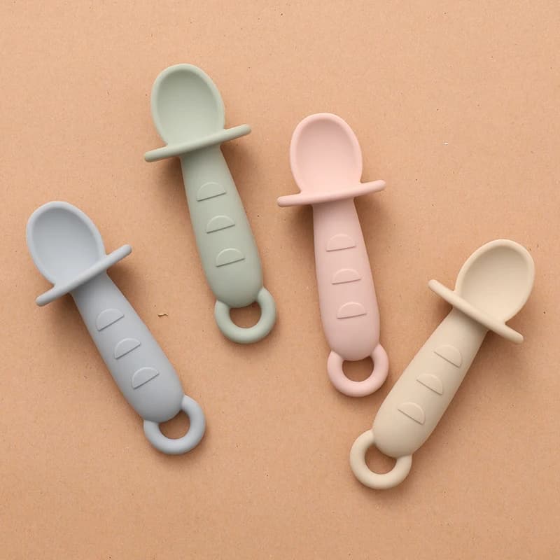 Silicone Self-Feeding Spoons for Baby