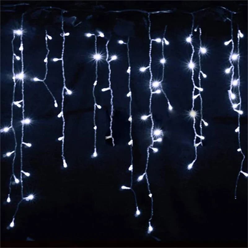 LED Icicle Curtain String Lights 5m