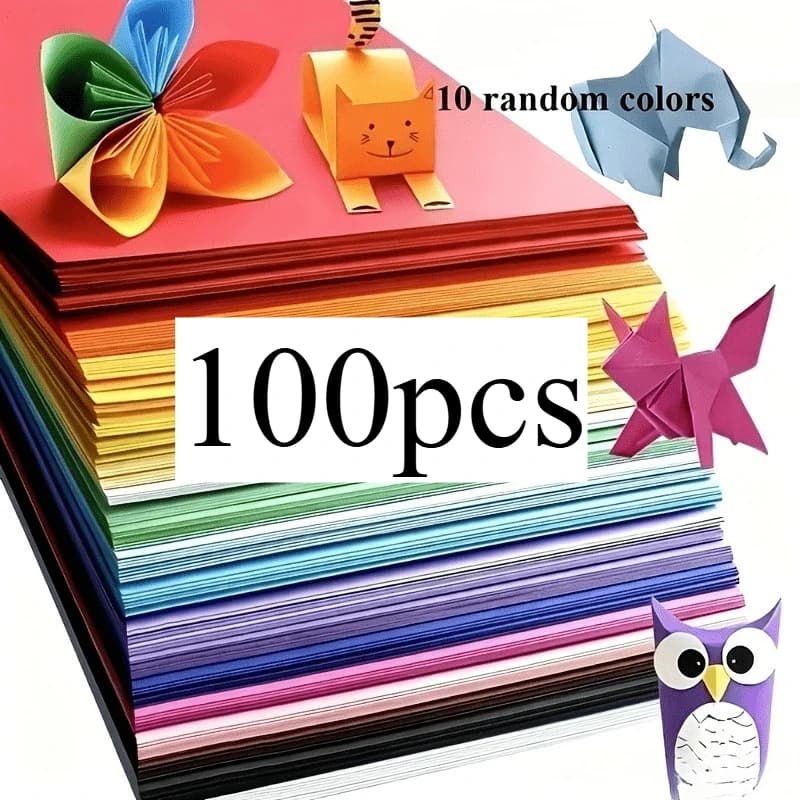 Thick Cardstock Square Sheets 10cm Origami Craft Paper