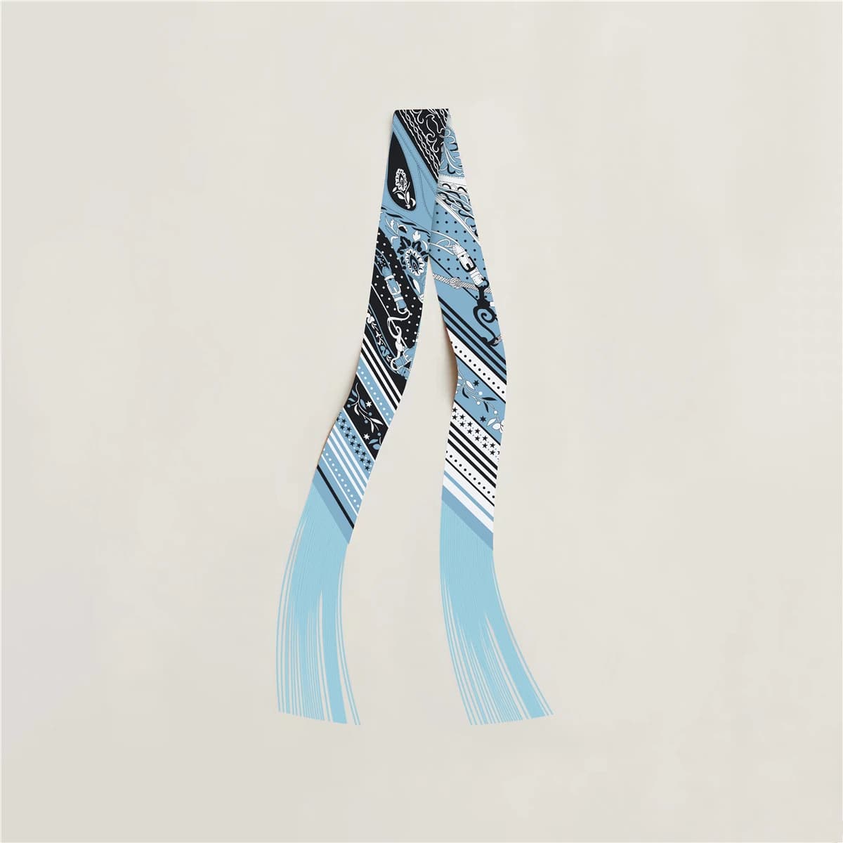 Tassel Scarf Fashion Design Women Scarf Brand Silk Scarf Hair Headband Foulard Skinny Bag Scarves Neckerchief Handbag Decoration