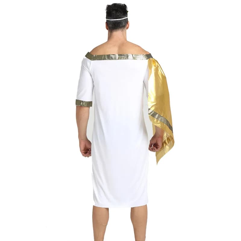 Men's Ancient Greek Roman Off-Shoulder Robe Costume