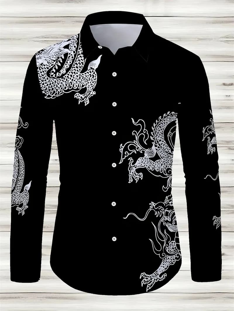 Men's Formal Button-Up Shirt Long Sleeve