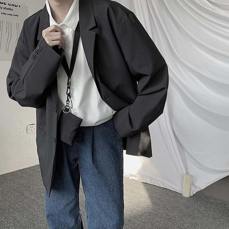 Men's Casual Solid Blazer Long Sleeve