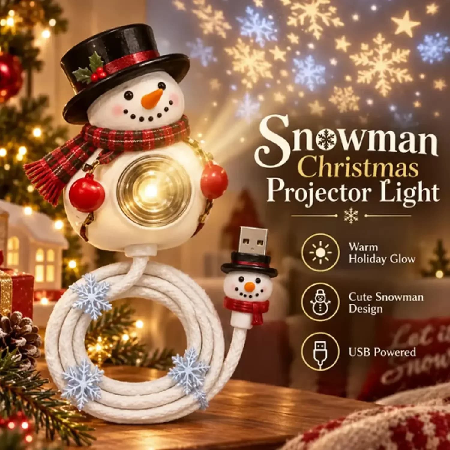 Christmas Tree Projection LED Night Lamp