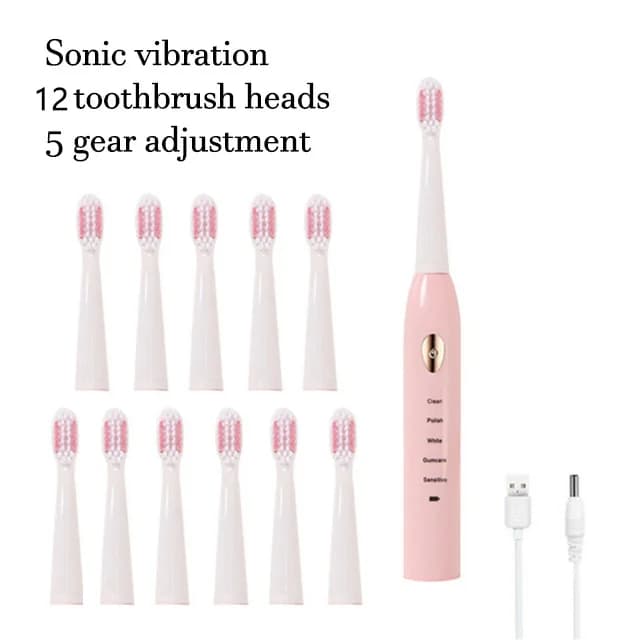 Electric Toothbrush USB Rechargeable IPX7 Waterproof