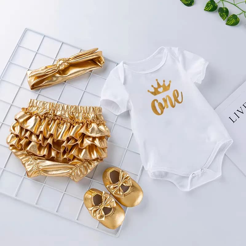 Newborn Baby Clothes Bodysuit For Newborn Top Short-Sleeve One Year Birthday Clothes Baby Girl Kids Rompers Playsuit