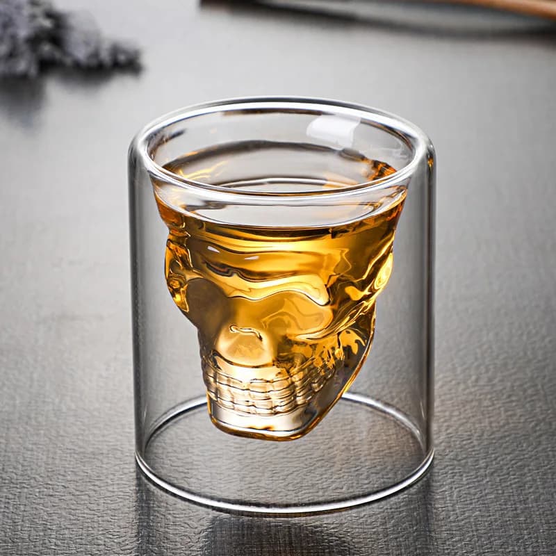 Double Bottom Crystal Glass Cup