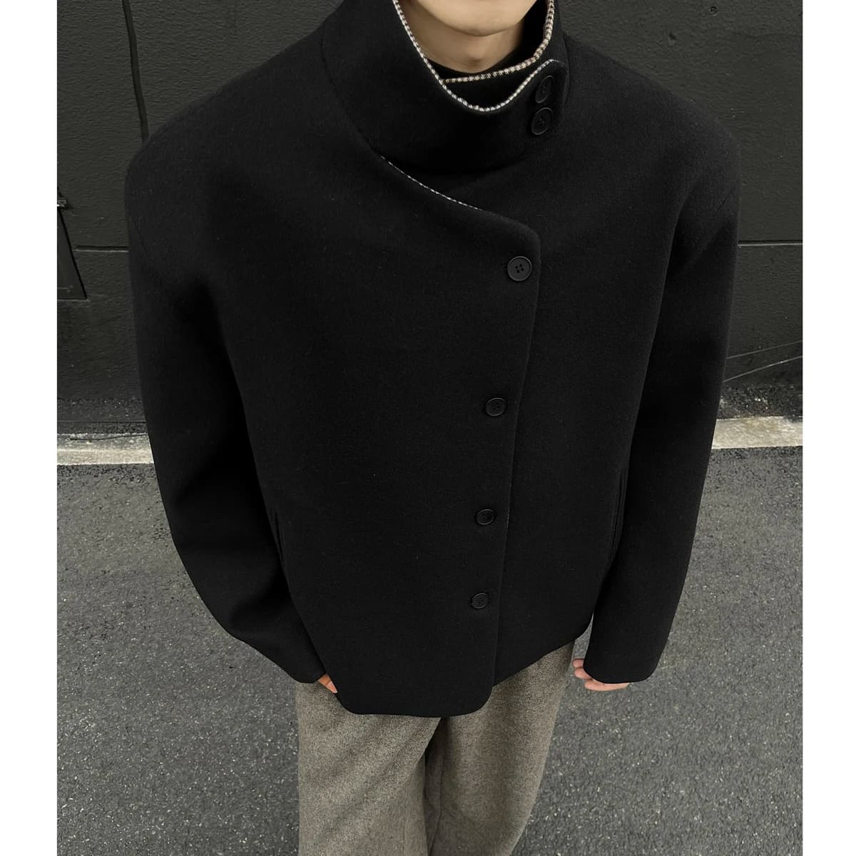 Men's Slim-Fit Wool Winter Jacket