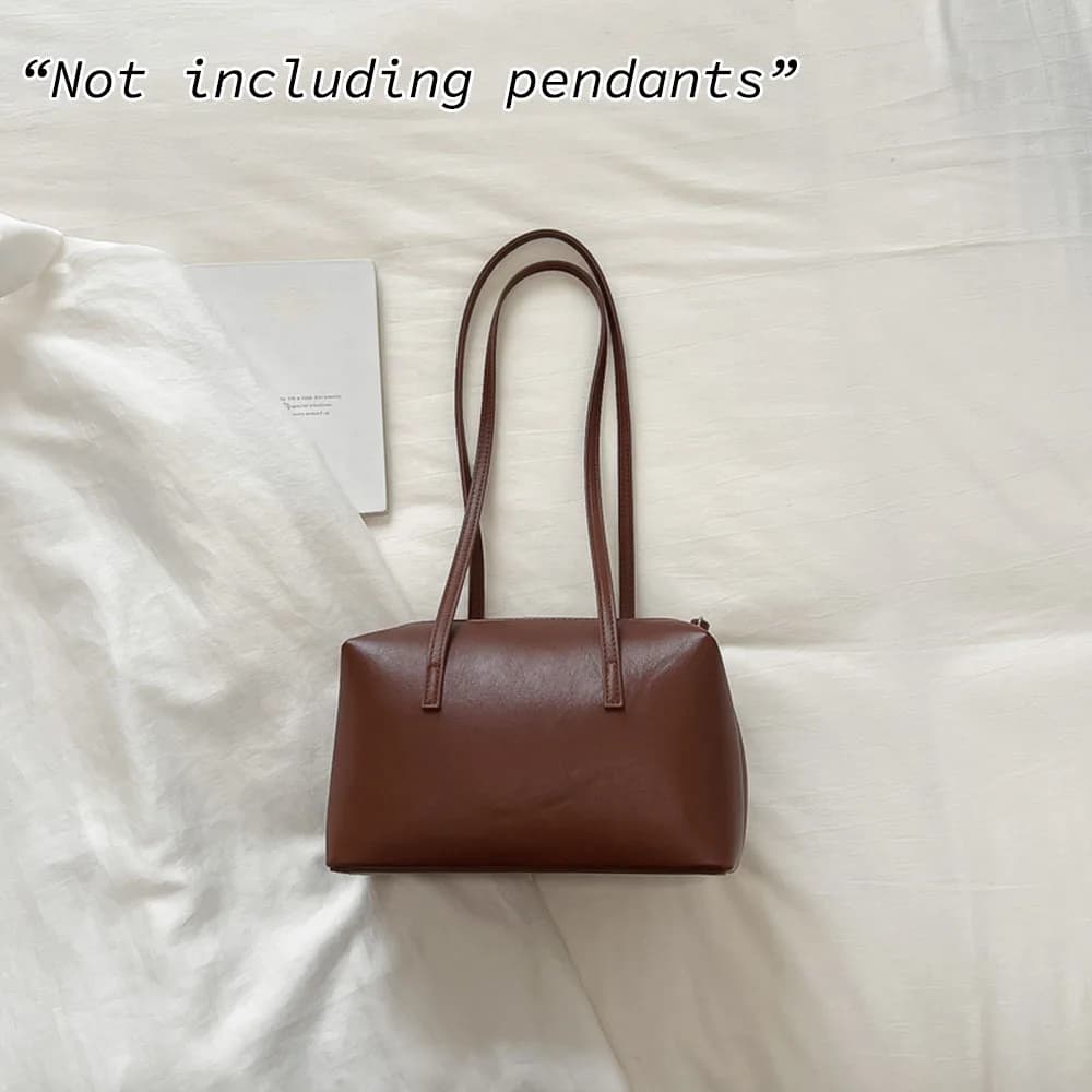 Handheld Bowling Bag for Women, Trendy and Retro Style Underarm Bag, Simple and Large Capacity. Shoulder Bag