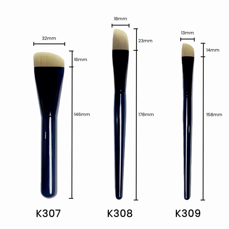 Black Curved Foundation Makeup Brushes Blush Beauty Foundation Facial Mask Care Lotion Make Up Brush Tools