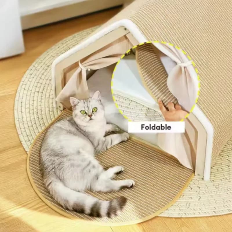 Wooden Cat Tent Villa Bed