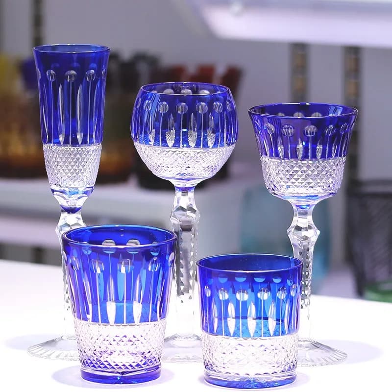 Handmade Crystal Champagne Goblet Glasses
