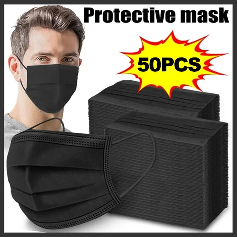 Disposable 3-Layer Face Masks with Earloops