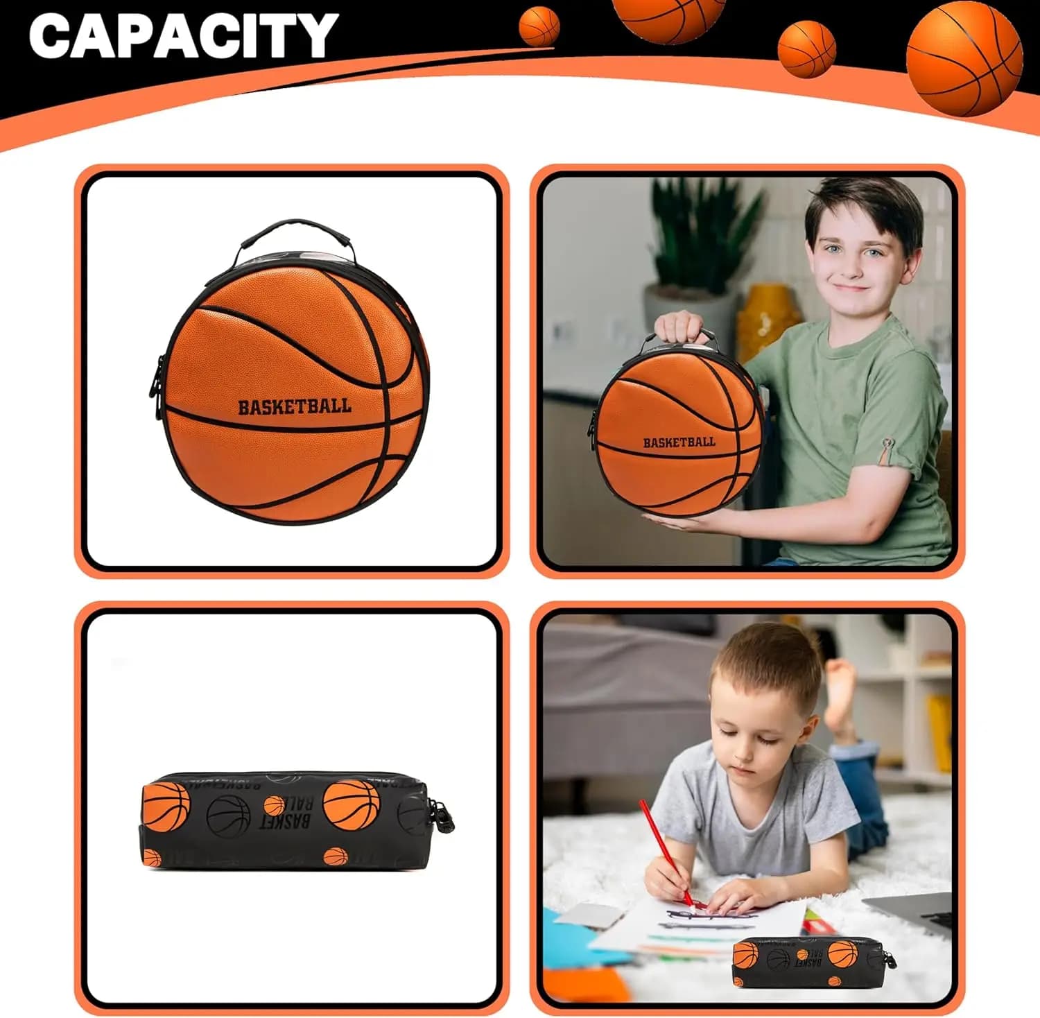 Boys School Backpack Set with Lunch Box and Pencil Case
