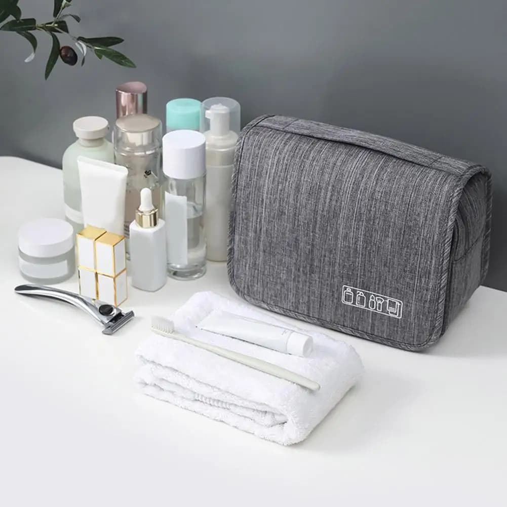 Toiletry Bag Organizer Hanging Storage Bag,Toiletry Bag Travel Bag With Hanging Hook,Makeup Cosmetic Bag Travel Wash Pouch