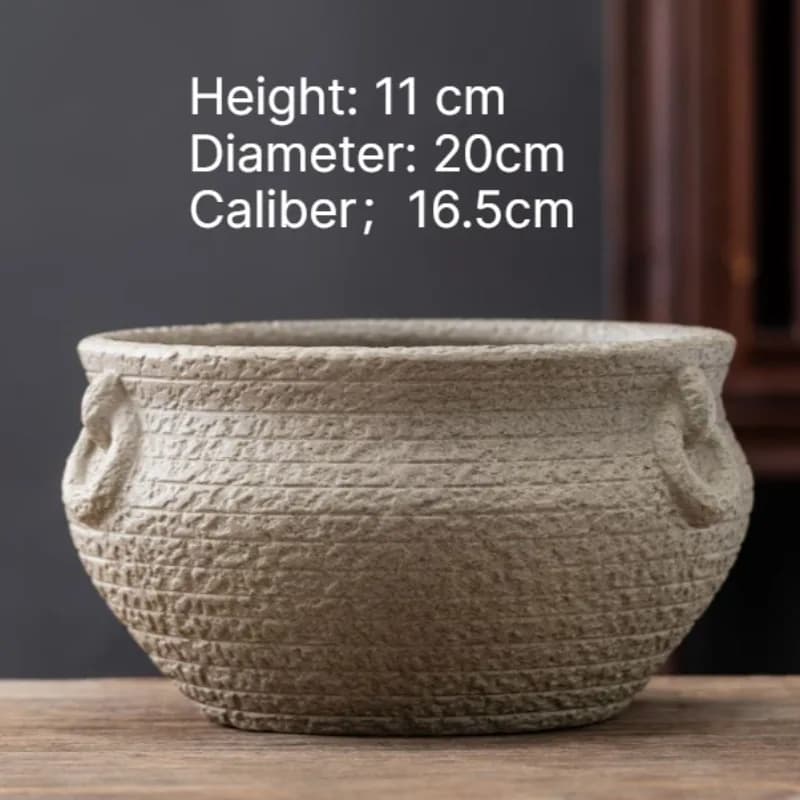 Ceramic Stone Texture Flower Pot
