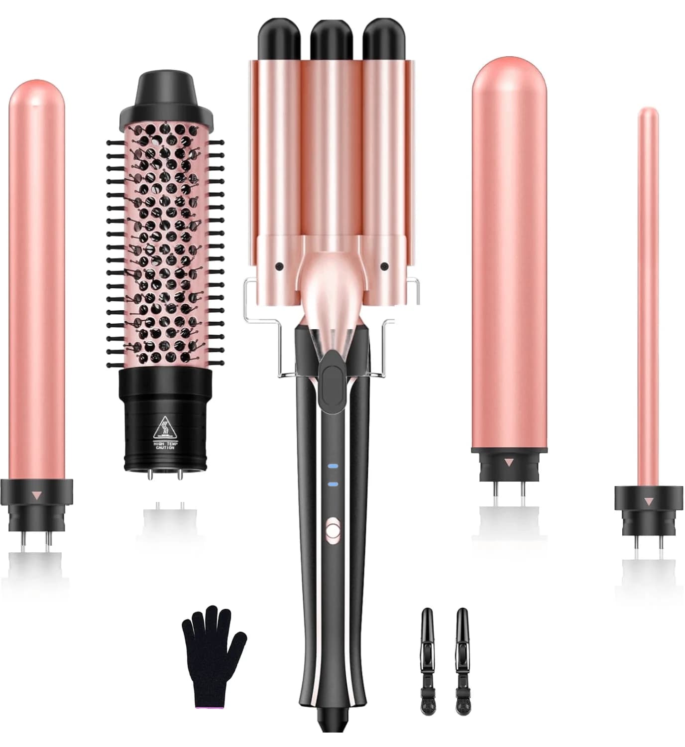 6-in-1 Curling Iron and Straightener Set