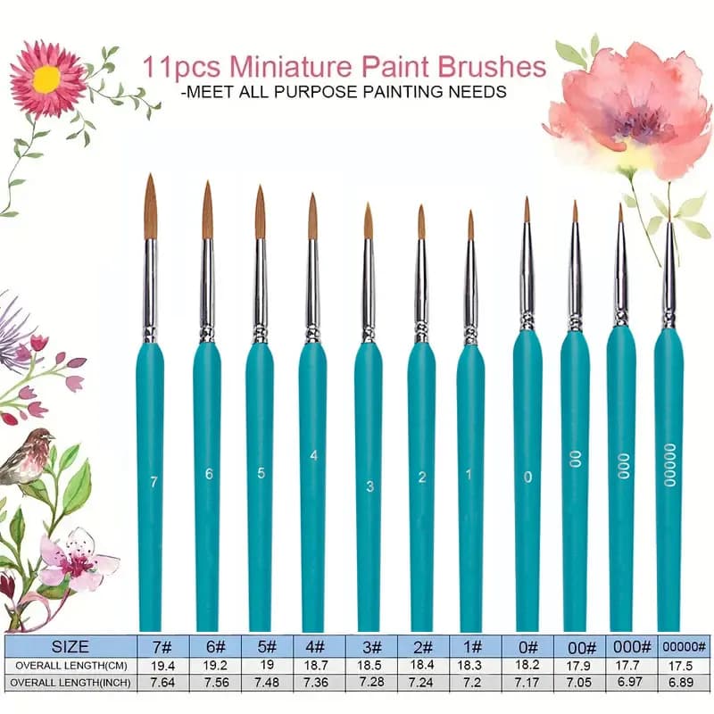 Miniature Paint Brushes Set for Artists