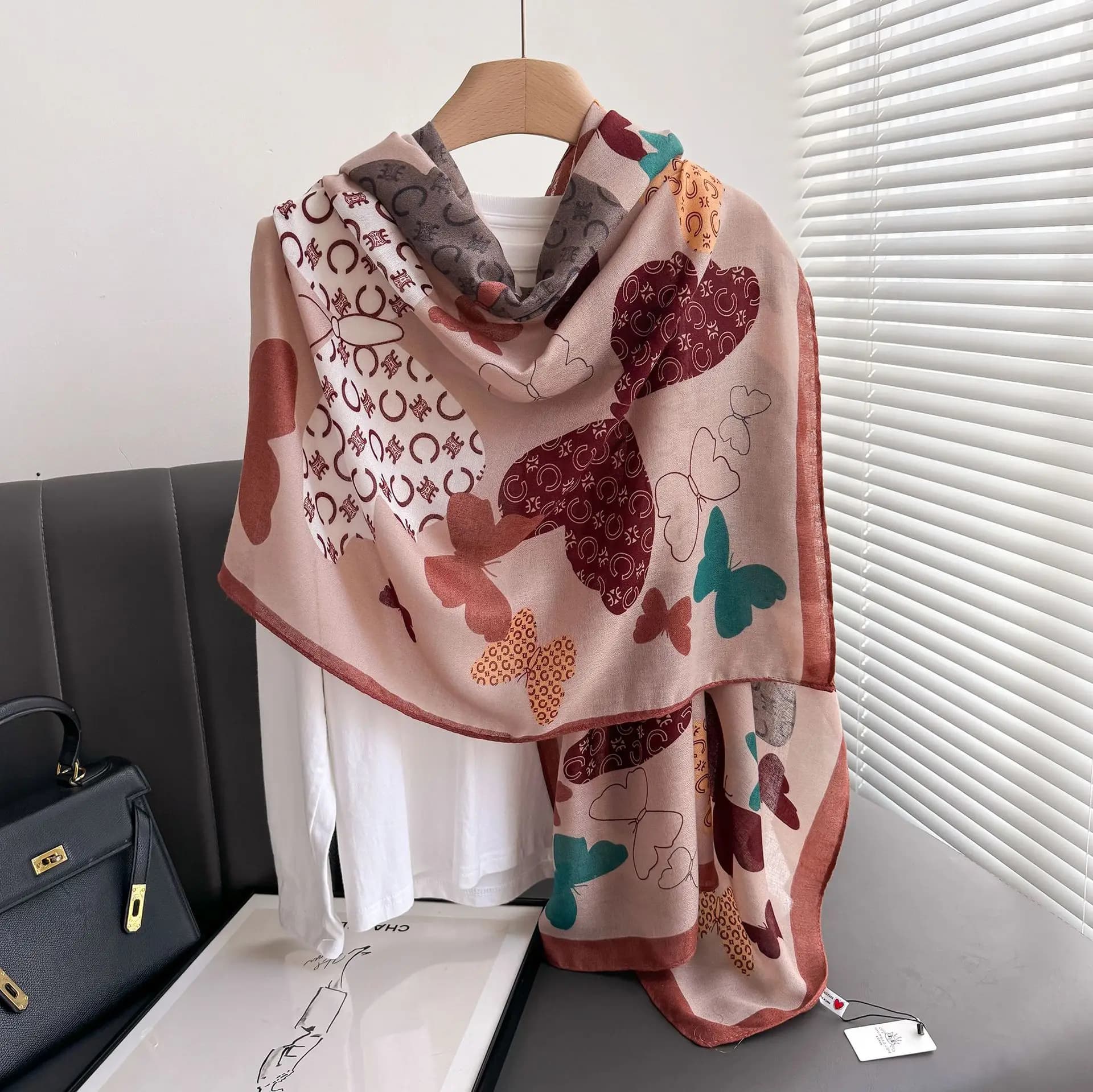Lightweight Cotton Linen Long Scarf Wrap