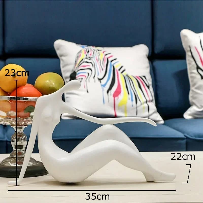Yoga Figures Statue Abstract Artwork Ornaments Desk Decoration Minimalist Yoga Character Resin Sculpture Modern Home Decor
