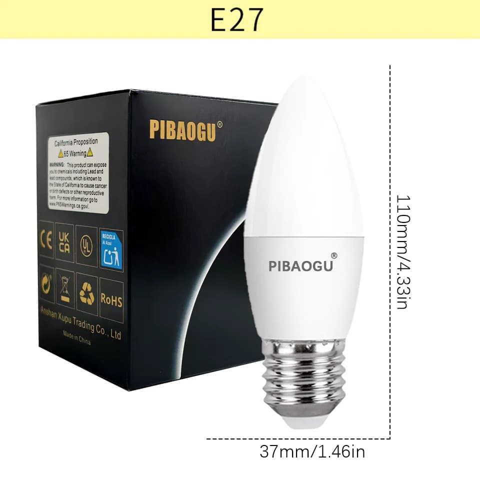 LED Candle Bulbs Lights AC85-265V E14 E27 9W 12W 15W Candle Bulbs Ceiling Lights Home Decoration Led Lights For Home Living Room