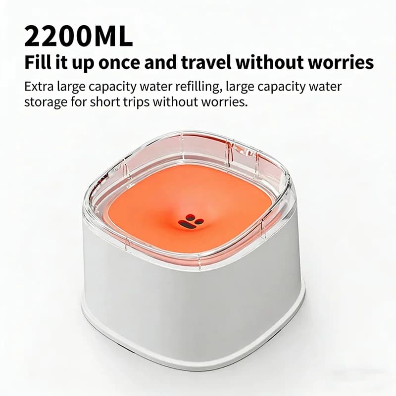 Floating Pet Water Bowl with Anti-Splash Design