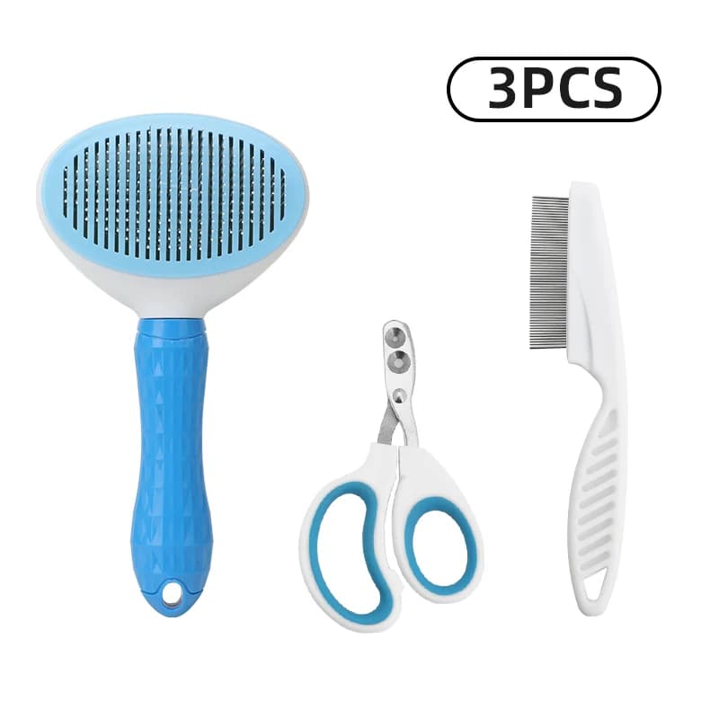 Pet Grooming Kit with Massage and Thick-Tooth Comb