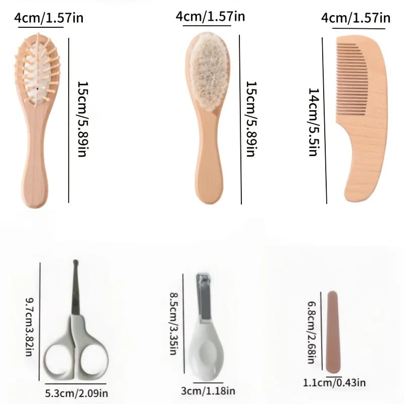 Baby Care Set with Scalp Brush and Nail Tools