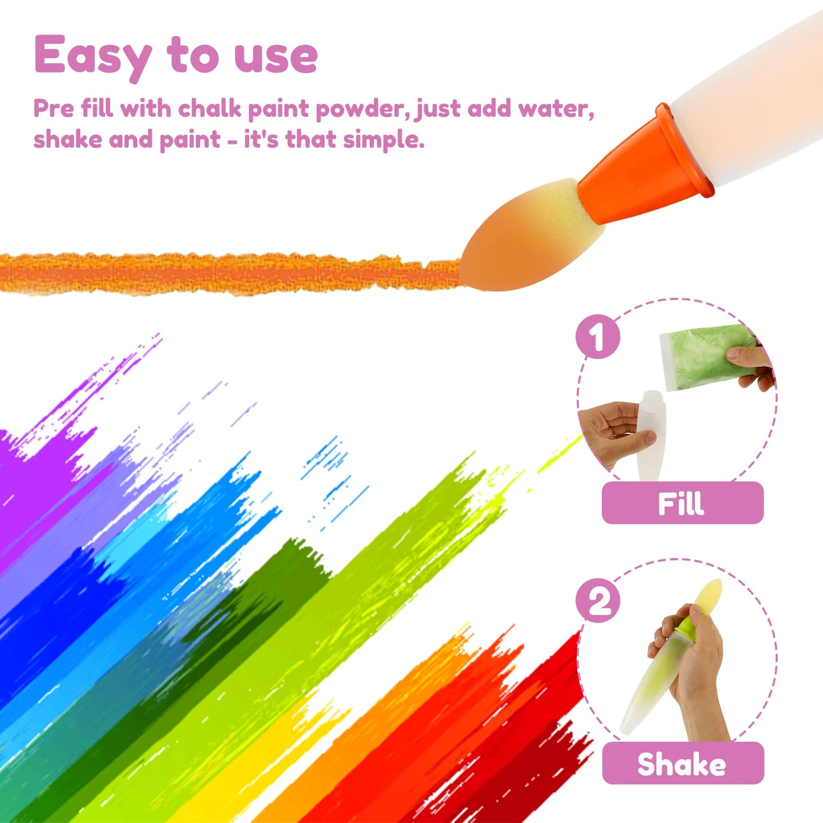 Chalk Paint Brush Set for Sidewalk Art