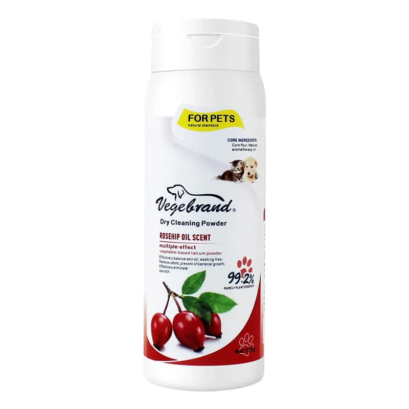 150g Pet Dry Shampoo Powder for Dogs and Cats - Waterless Cleaning & Odor Elimination - Plant-Based Pet Bath Powder