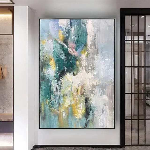 Abstract Canvas Wall Art with Gold Foil