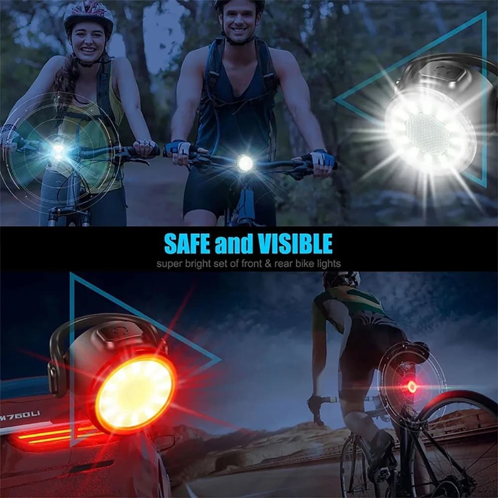Bike Front and Rear Light Set USB Rechargeable