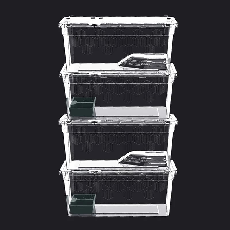 Transparent Plastic Reptile Breeding Box With Balcony